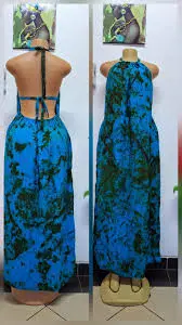 Elegant Cotton Backless Dera Halter Maxi Dress– Floral Print, Crisscross Back, Waist Tie