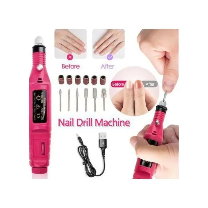 Electric 20000Rpm Nail Art Manicure Variable Speed Rotary Detail Carver Deep Drill Bits Machine Tool Set