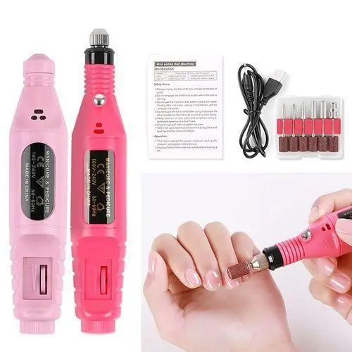 Electric 20000Rpm Nail Art Manicure Variable Speed Rotary Detail Carver Deep Drill Bits Machine Tool Set