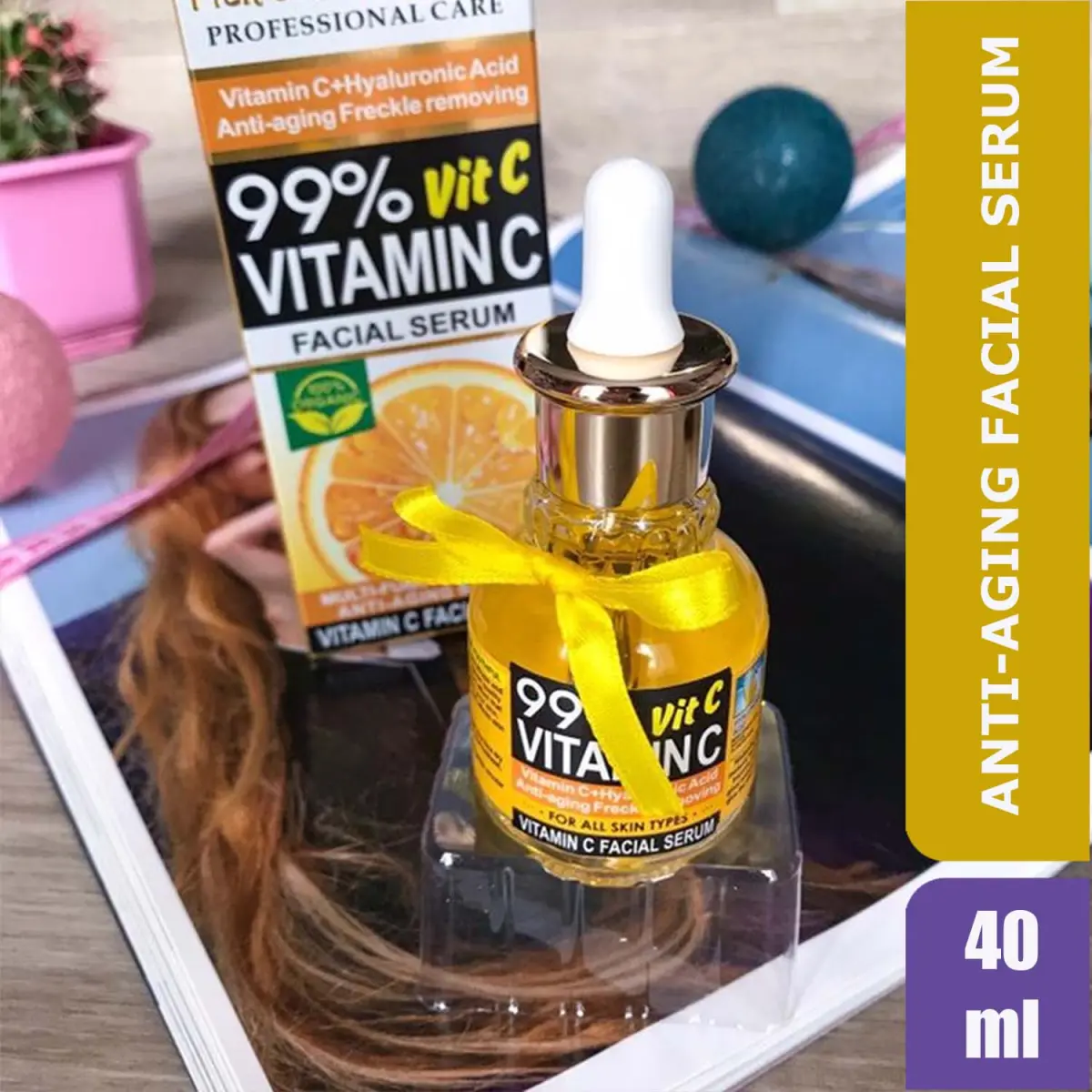 Fruit Of The Wokali 99%Vit C+Hyaluronic Acid Facial Serum