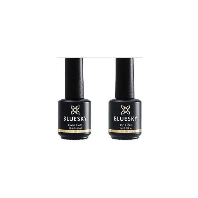 Blue Sky Alluring Gel Nail Polish Top Coat & Base Coat- 15Ml