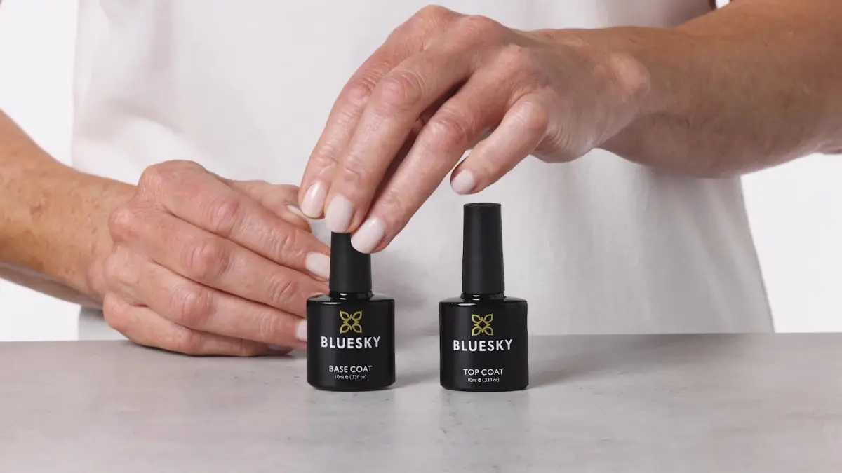 Blue Sky Alluring Gel Nail Polish Top Coat & Base Coat- 15Ml