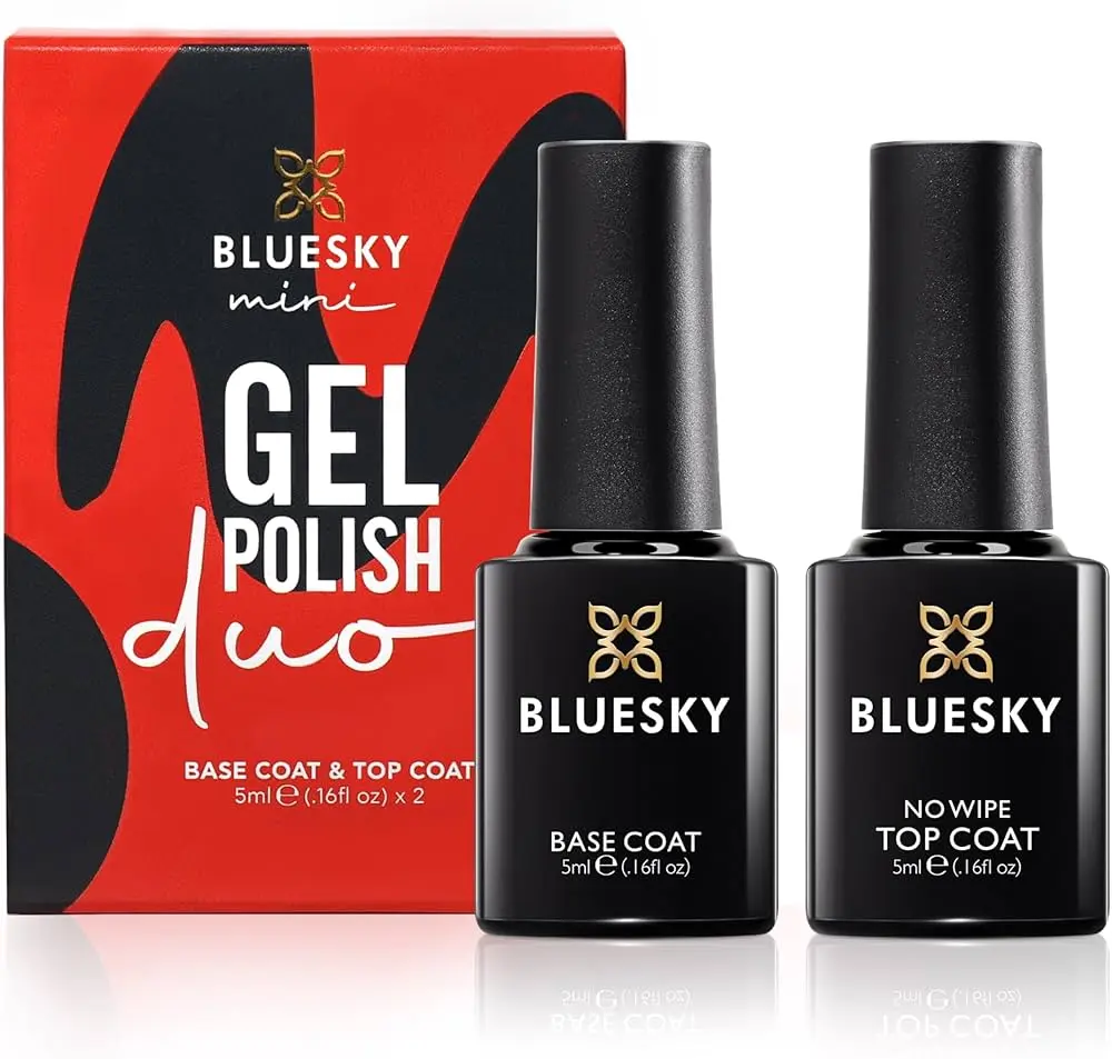 Blue Sky Alluring Gel Nail Polish Top Coat & Base Coat- 15Ml