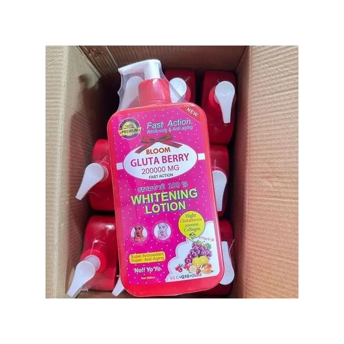 500Ml Gluta Berry Whitening Lotion With Shea Butter Vegan Formula For Skin Repair & Anti-Aging Clears Dark Armpit