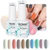 Roniki 1Pc Soft Pink Color Uv & Led Nail Polish Gel