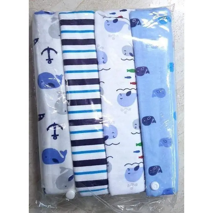 4Pc Soft Flannel Receiving
