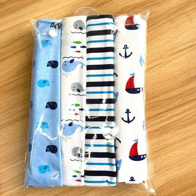 4Pc Soft Flannel Receiving