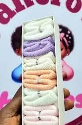 12 Pieces Baby Bootie Socks