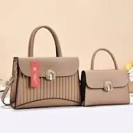 Creamy Two In One Luxury Leather Handbag