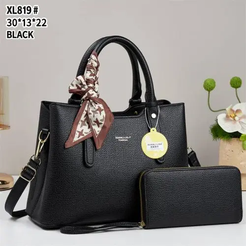 Generic 2 In 1 Stylish Fashionable Leather Handbag And A Purse