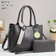 Generic 2 In 1 Stylish Fashionable Leather Handbag And A Purse