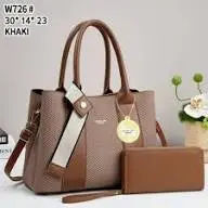 Generic 2 In 1 Stylish Fashionable Leather Handbag And A Purse