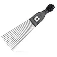 Fashion Metal Afro Comb Afro Pick Tool - Wide Toothed Comb