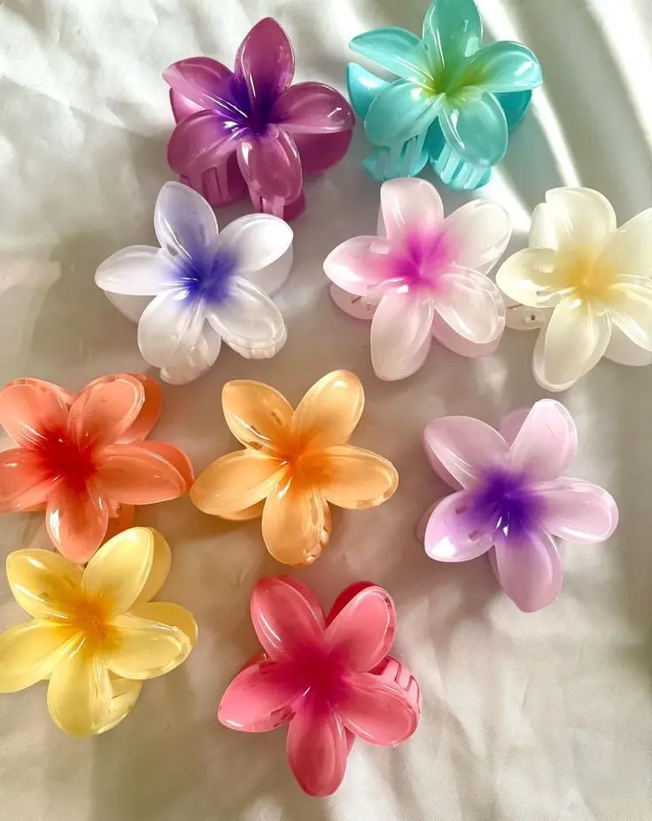 Big Sized Moana Clips Flower Hair Claw Clips For Women
