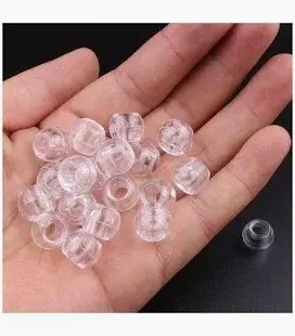 Plastic Crystal Clear Hair Beads For Braids & Dreadlocks