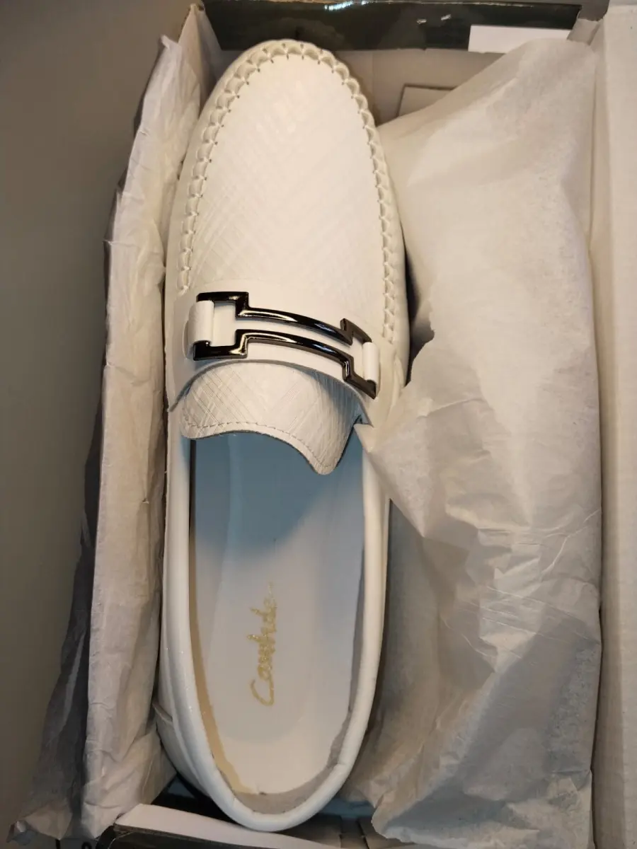 White Colored Luxe Loafers For Men